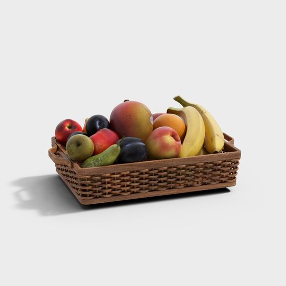 Beige Fruit Ornament 3D Model