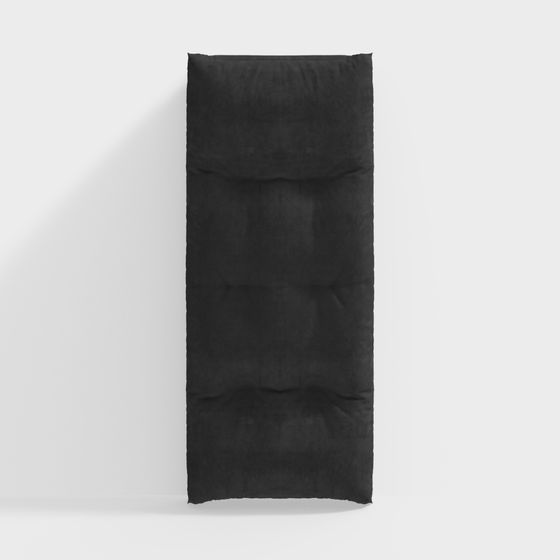 Stylish Black Velvet Sofa 3D model for Modern Interiors