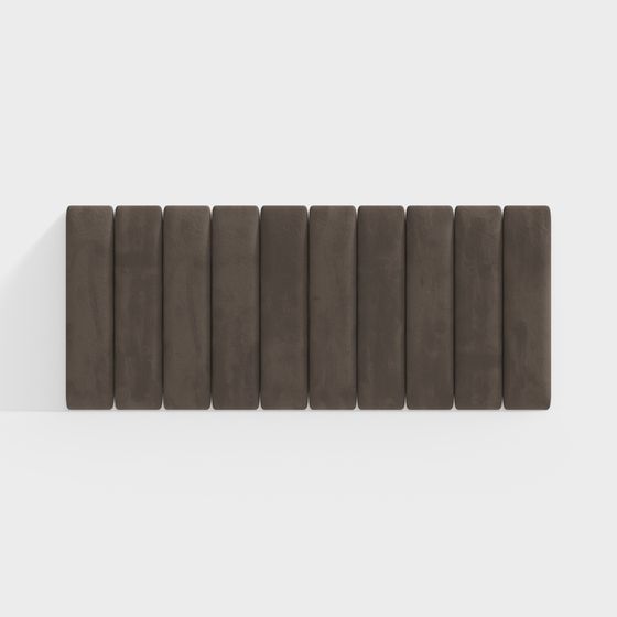 Modern Brown Bed Frame 3D Model with Soft Finish