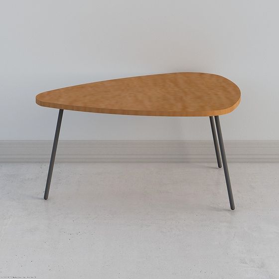 Sleek Streamlined Coffee Table 3D model