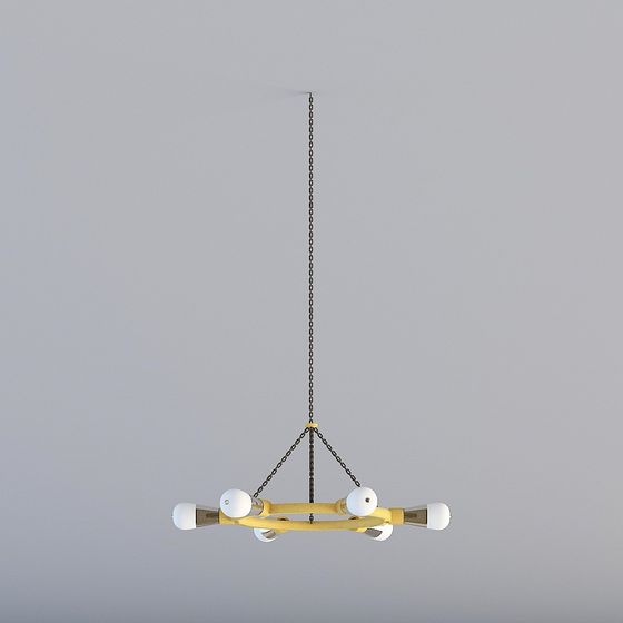 Stylish Low-Polygon Pendant Light 3D model
