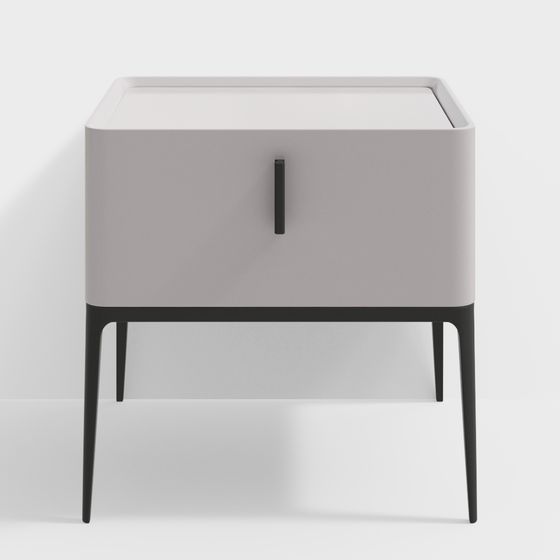 Elegant Minimalist Nightstand 3D model for Modern Interiors