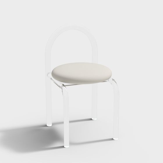 Transparent Glass Chair 3D model