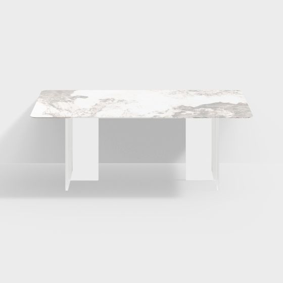 Elegant Marble Dining Table 3D model