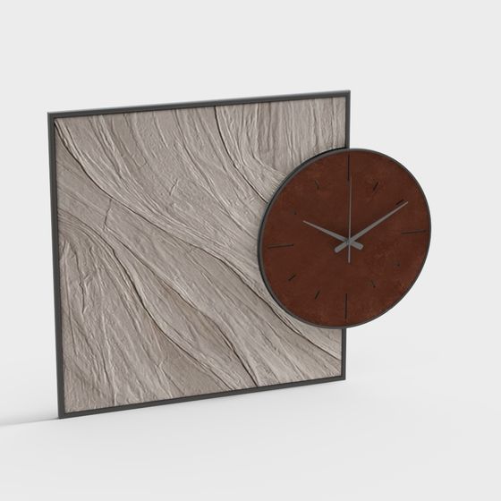 Elegant Low-Poly Wall Clock 3D model