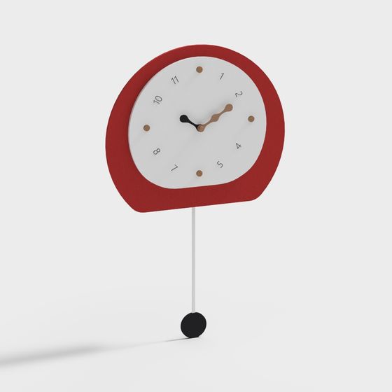 Modern Low-Poly Clock 3D model