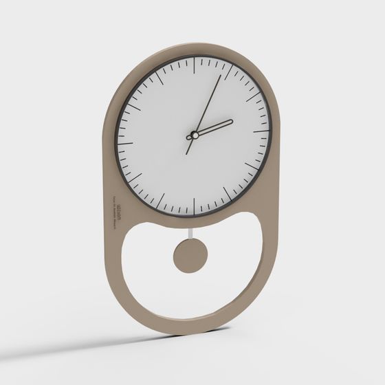 Elegant Minimalist Wall Clock 3D model