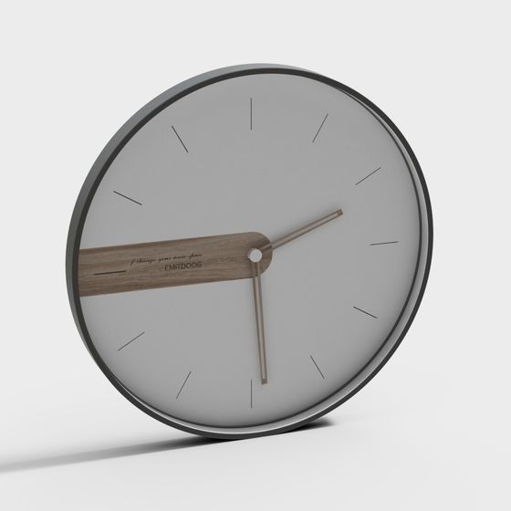 Modern Minimalist Clock 3D model