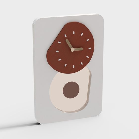 Stylish Low Poly Clock 3D model for Creative Projects