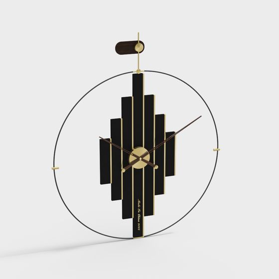 Stylish Low-Polygon Clock 3D model for Creative Projects