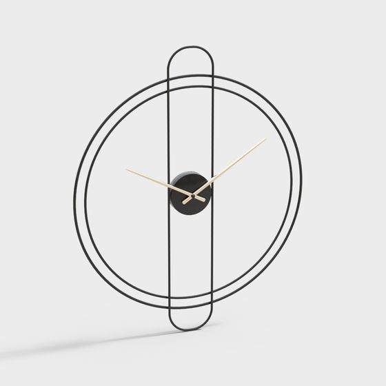 Timeless Circles 3D Model Clock Design
