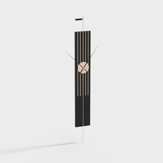 Elegant Minimalist Wall Clock 3D model