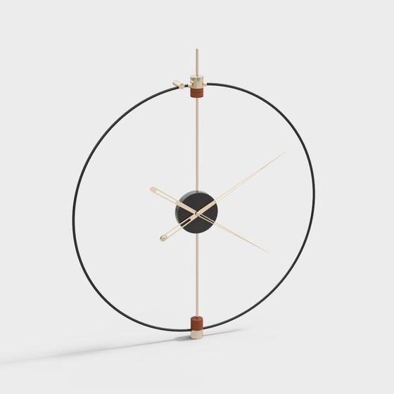 Elegant Minimalist Clock 3D model
