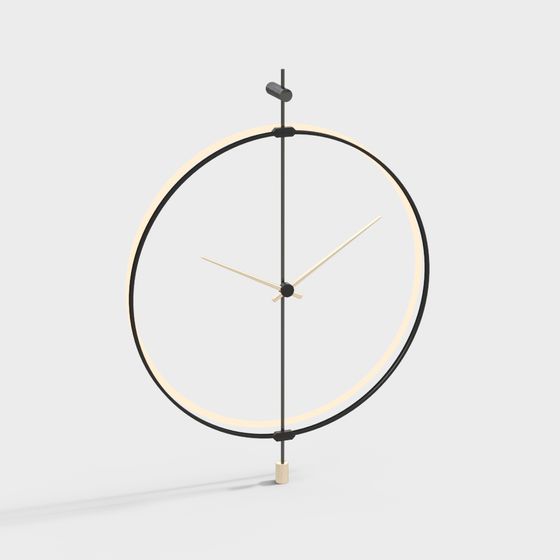 Stylish Timeless Circle 3D Clock Model