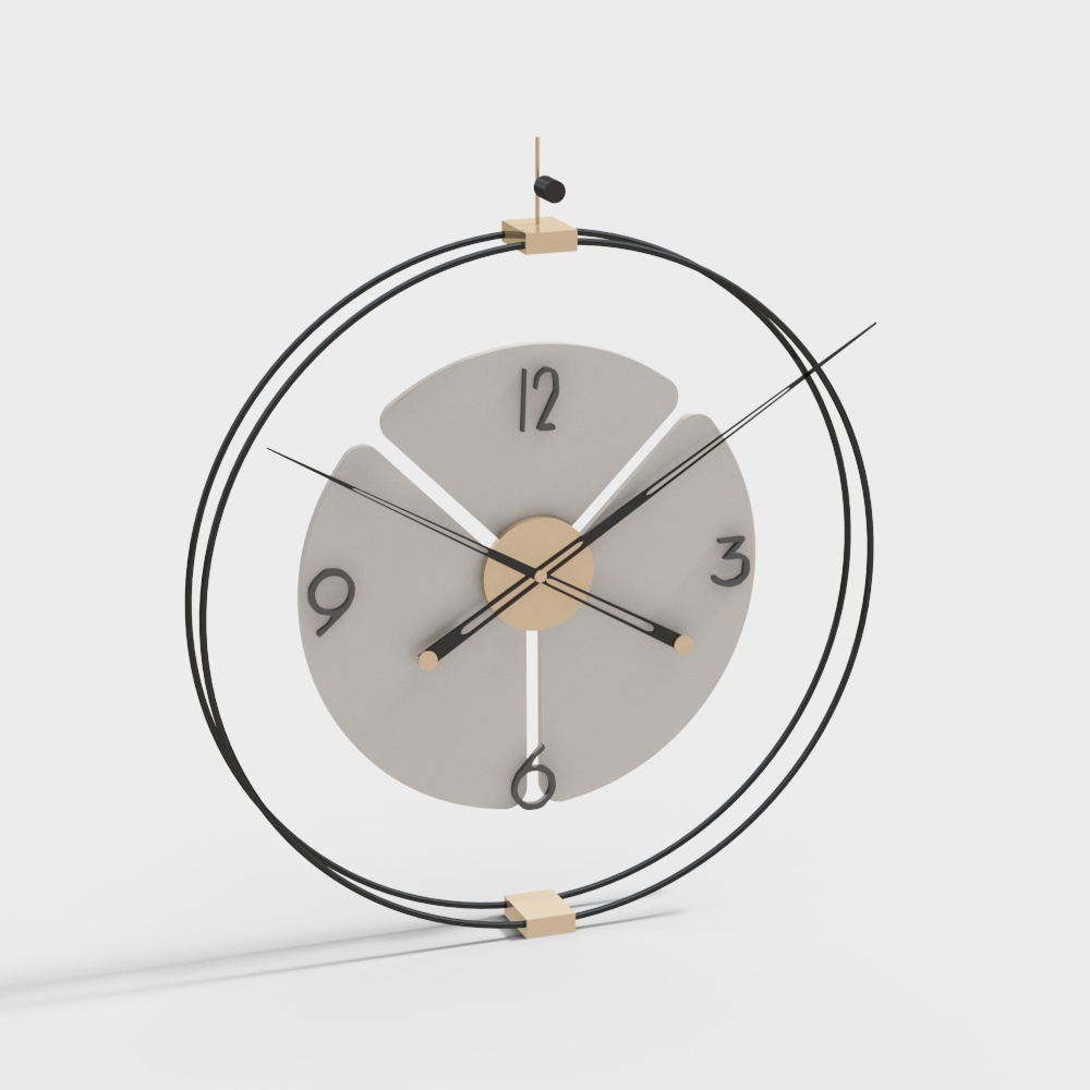 Modern Minimalist Clock 3D model