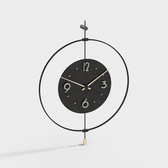 Minimalist Wall Clock 3D model