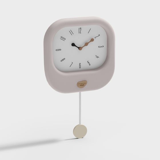 Elegant Minimalist Clock 3D model
