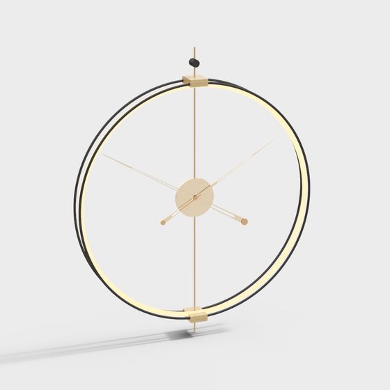 Elegant Minimalist 3D Clock Model