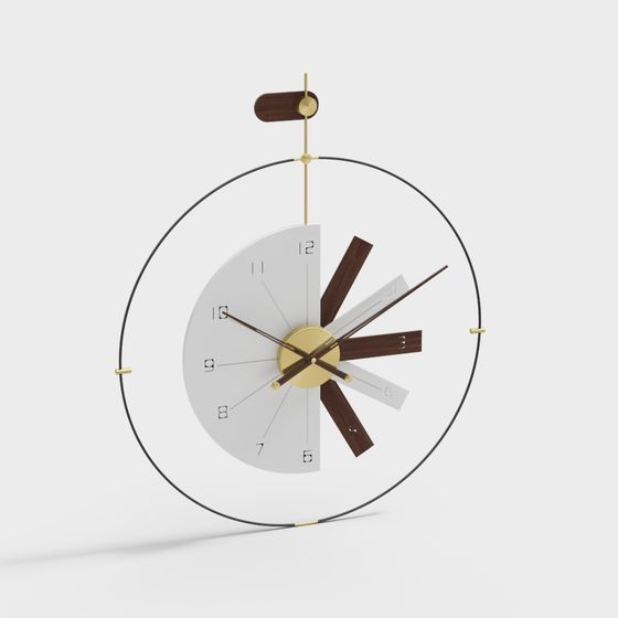 Sophisticated Minimalist Wall Clock 3D model