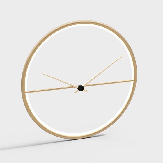 Elegant Minimalist Clock 3D Model