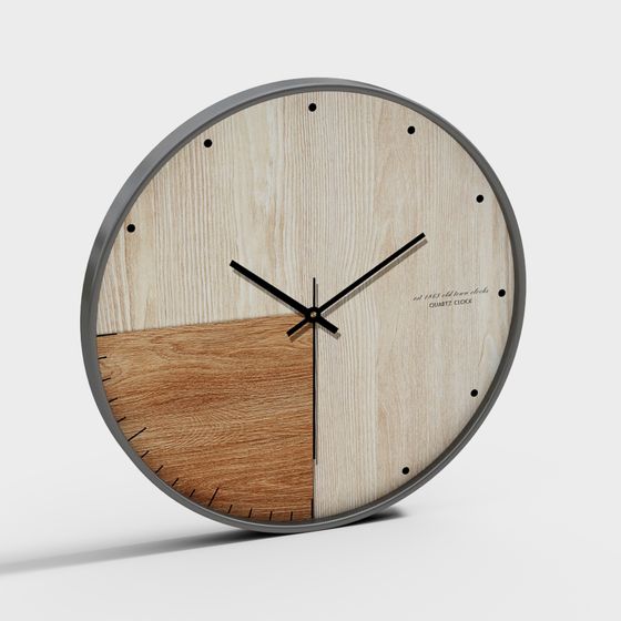 현대 목재 시계