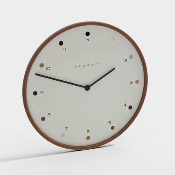 Modern Minimalist Clock 3D model