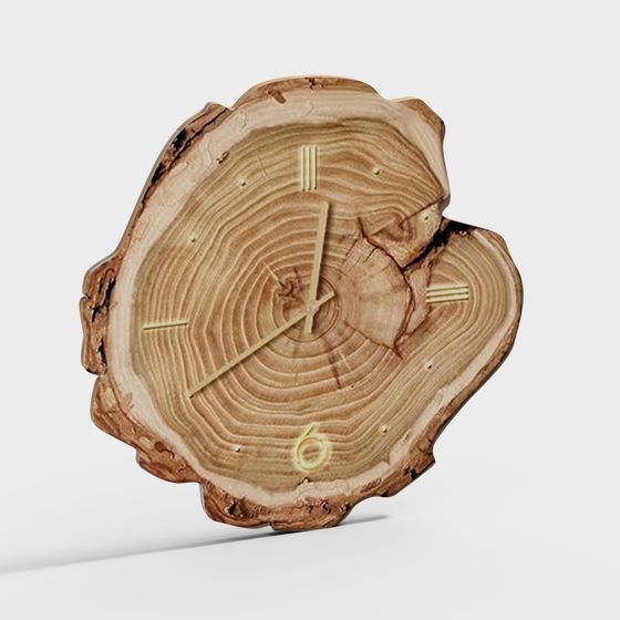 Tree Ring Clock 3D model for Creative Projects