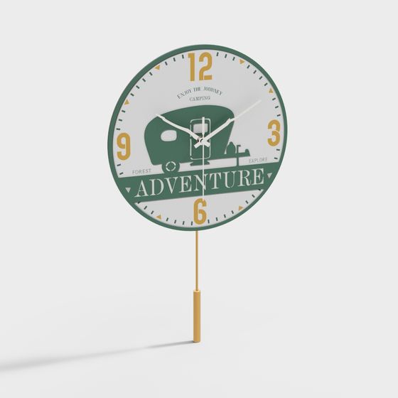 Adventure-Inspired Low-Poly Clock 3D model
