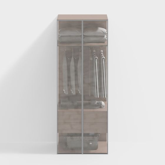Modern Minimalist Wardrobe 3D model