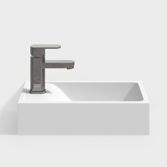 Sleek Modern Washbasin 3D Model Design