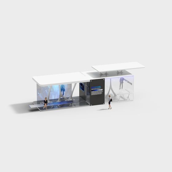 Modern Exhibition Pavilion 3D model for Future Cities