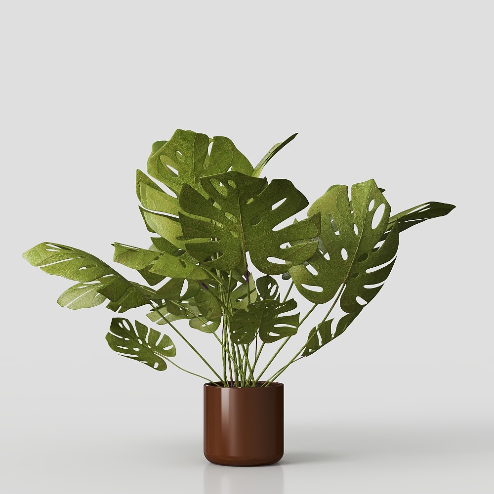 Modern bedroom glass curtain wall bedroom 3D model