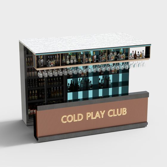 Cold Play Club Bar Counter 3D model