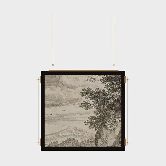 Elegant Hanging Landscape Painting 3D model