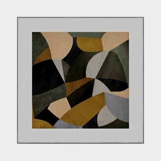 Abstract Geometric 3D Model in Low-Poly Style