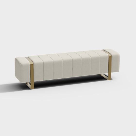 Stylish Urban Bench 3D model for Contemporary Designs