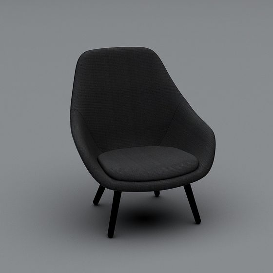 Cozy Lounge Chair 3D model for Modern Spaces