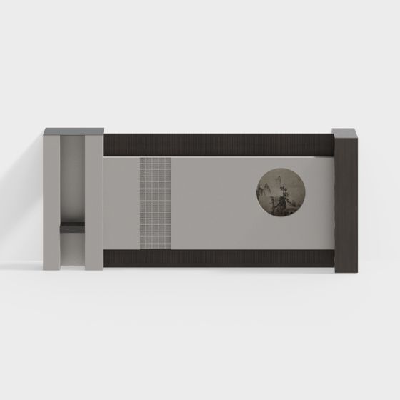 네오 차이나 스타일의 배경 벽