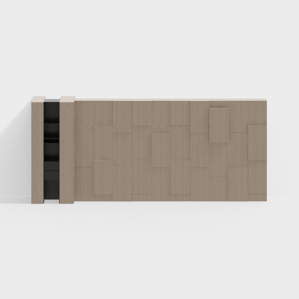 Modern Log Background Wall