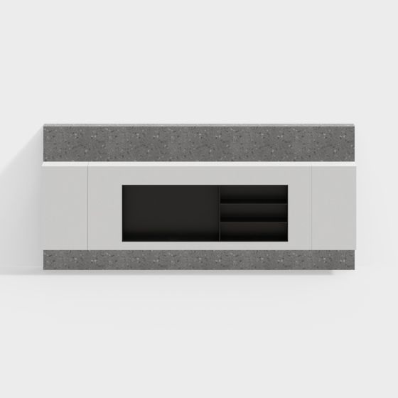 Concrete TV Cabinet 3D model