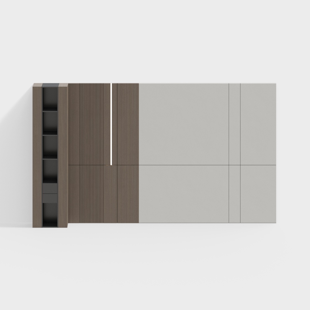 Modern Log Background Wall