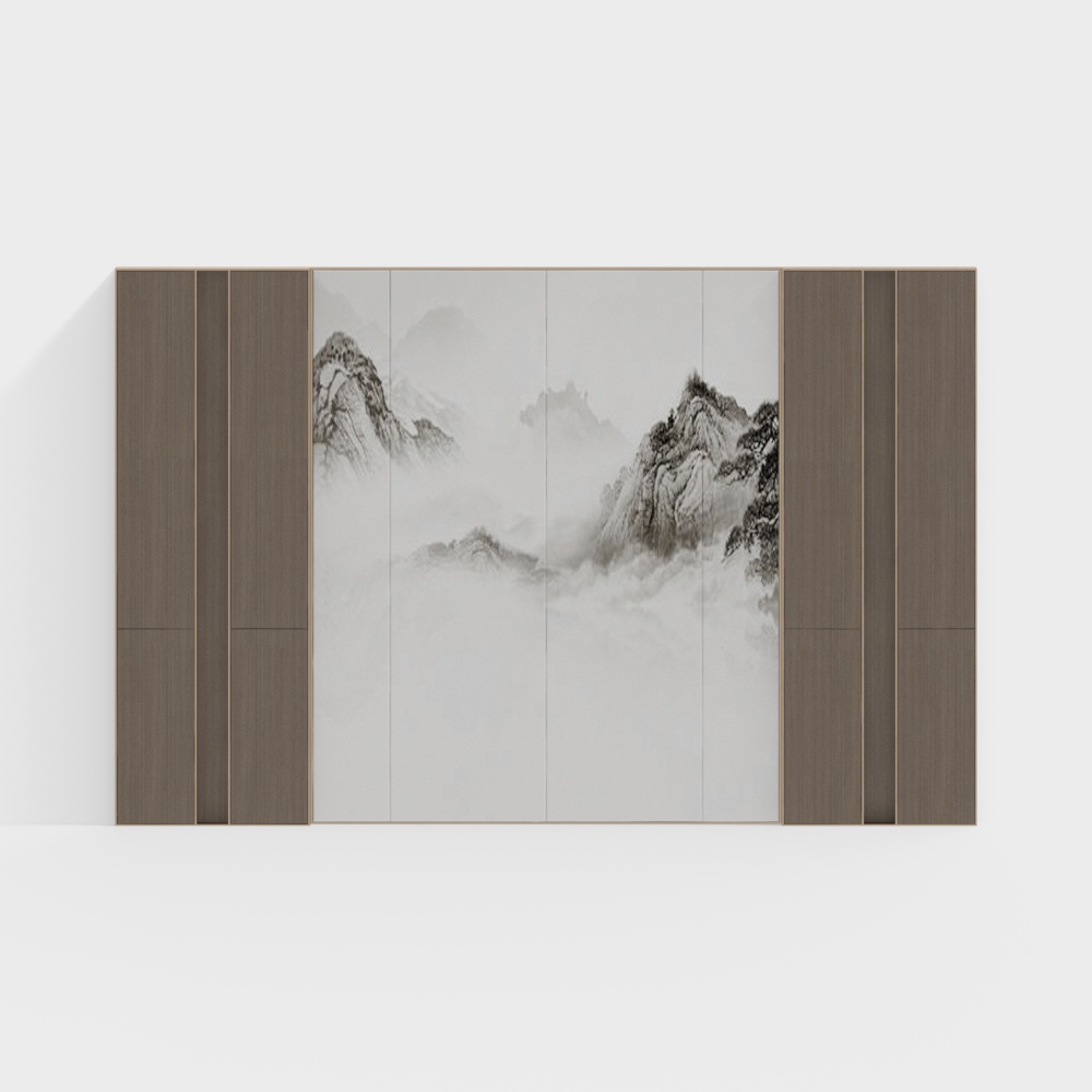 Stunning Mountain Water Screen 3D model