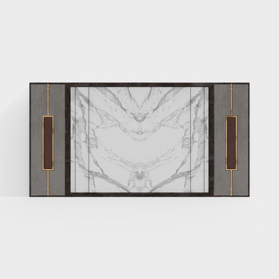 Symmetry Marble Panel 3D model