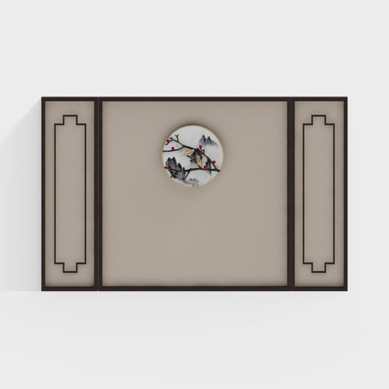 Eastern Aesthetic Screen 3D model for Creative Spaces