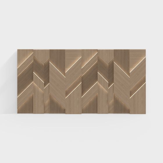 Zigzag Wall Panel 3D model