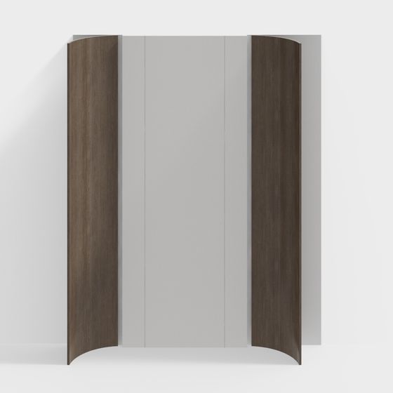 Curved Screen 3D model with Low-Polygon Design