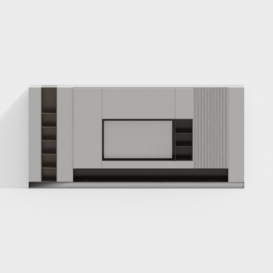 Modern Low-Poly TV Stand 3D model