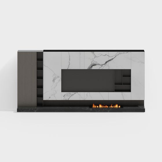 Urban Fireplace 3D model for Contemporary Interiors