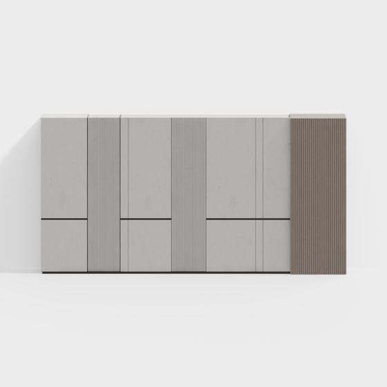 Abstract Minimalist Wall Panel 3D model