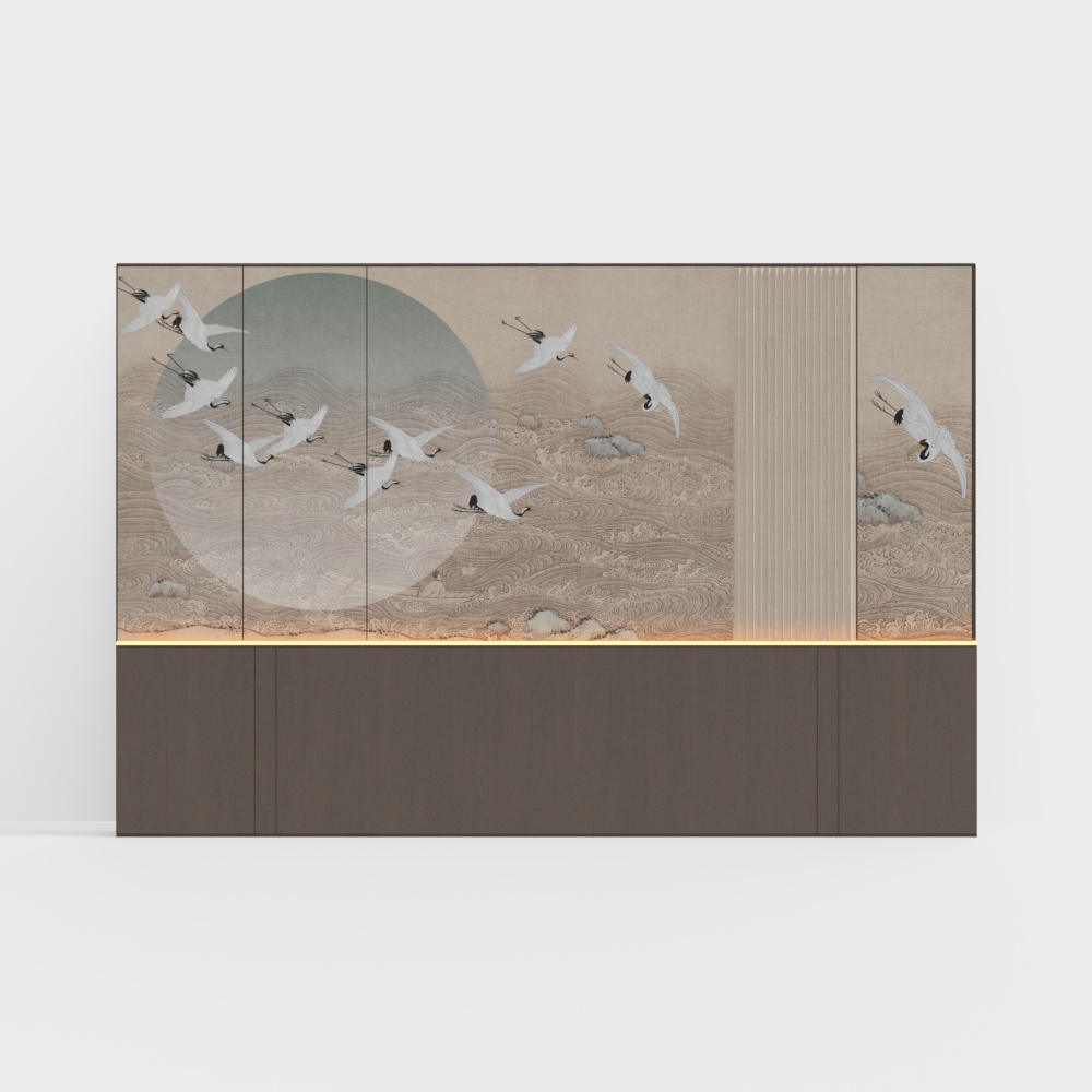 ผนังหลังสไตล์จีนใหม่